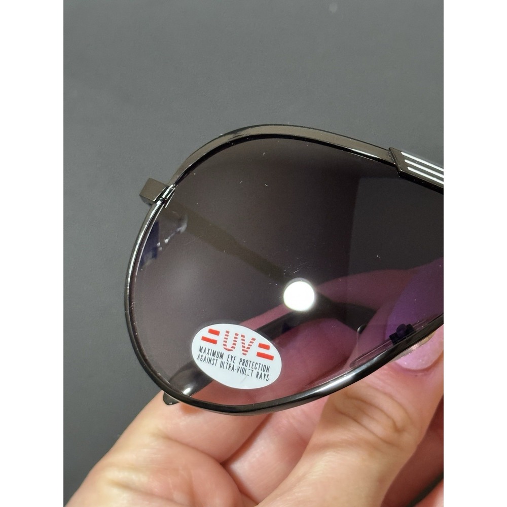 Vintage Peach State Georgia Black Framed Aviator Sunglasses UV100 - Picture 4 of 16